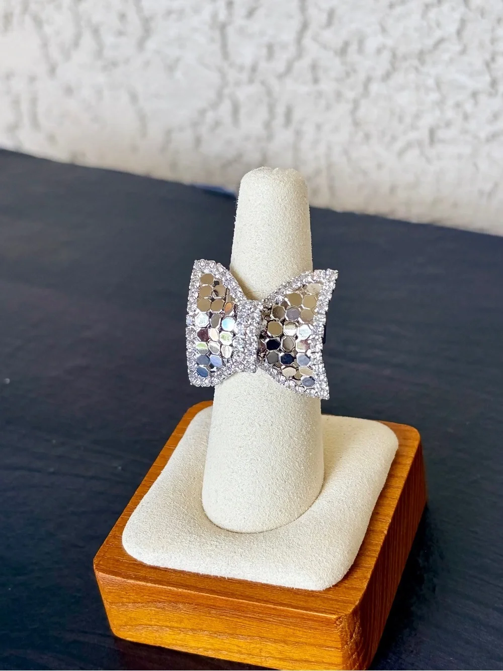 Silver Bow Statement Ring
